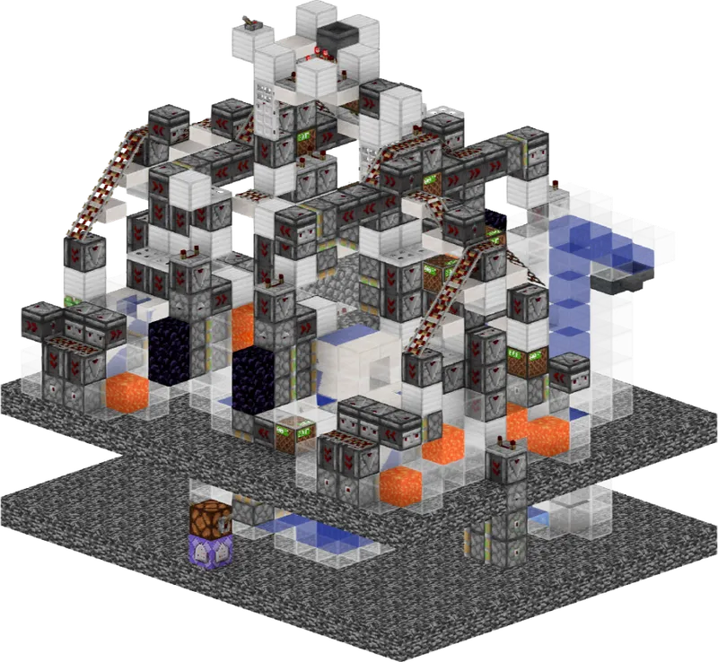 Bedrock Cage Cobblestone Farm