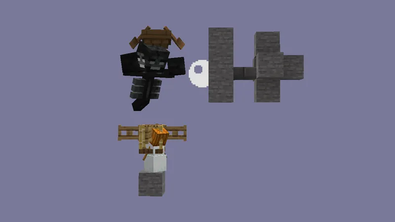 Snow Golem Scaffolding Cage