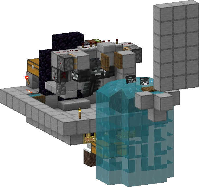 Single Wither Player-based Nether Portal Obsidian Farm